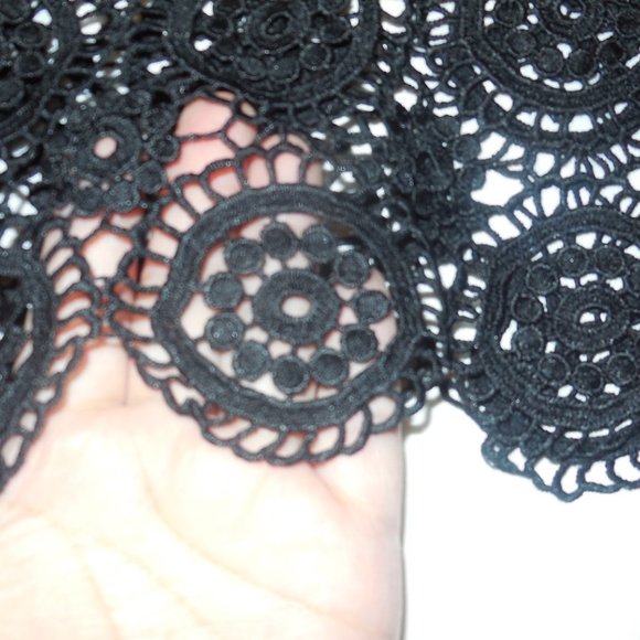 Blouse Black Lace NEW Long Sleeve tunic blouse see-through summer tunic top - Picture 10 of 13